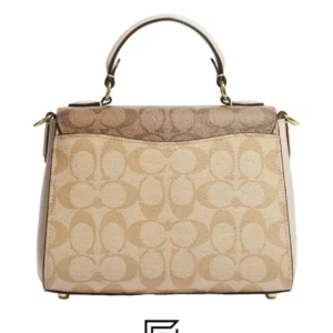 Bags,Leather,Women Coach leather Morgan Top Handle Satchel Bag In Blocked Signature Canvas CH314 Coach