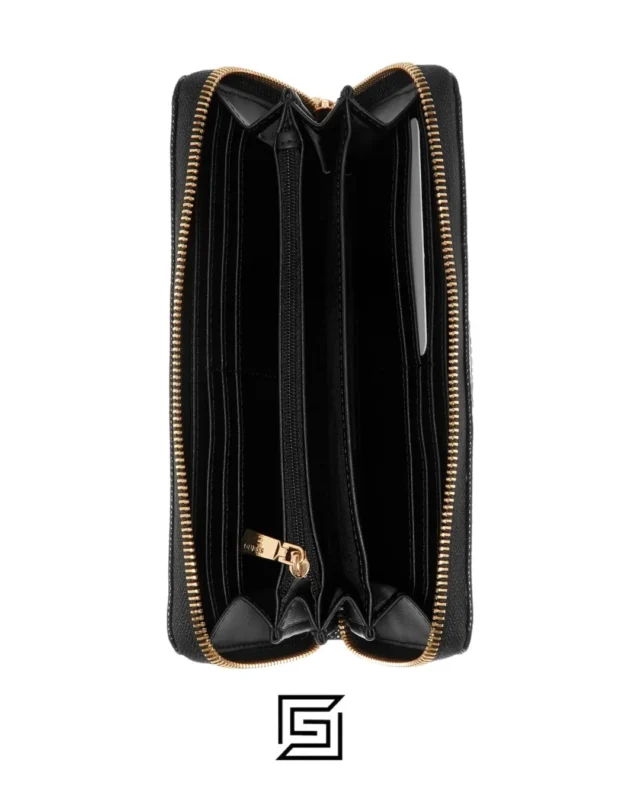 Leather,Wallets,Women wallets Guess Etel SLG Large Zip Around - Black Guess