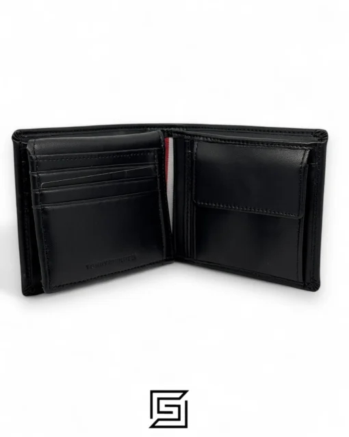 Leather,Wallets,For men Tommy Hilfiger TOMMY SINGLE WALLET W TH LOGO SOFT PATTERN INSIDE LEATHER SQUARE LOGO/BLACK Tommy Hilfiger