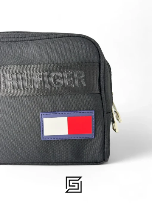 Bags,Leather,Men Tommy Hilfiger leather Tommy Handbag BOX FABRIC Tommy BIG RUBBER LOGO 4/BLACK Tommy Hilfiger