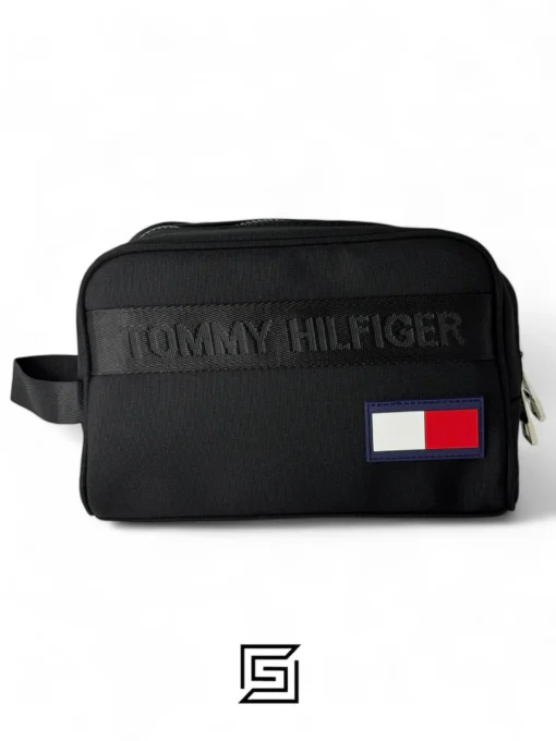 Bags,Leather,Men Tommy Hilfiger leather Tommy Handbag BOX FABRIC Tommy BIG RUBBER LOGO 4/BLACK Tommy Hilfiger