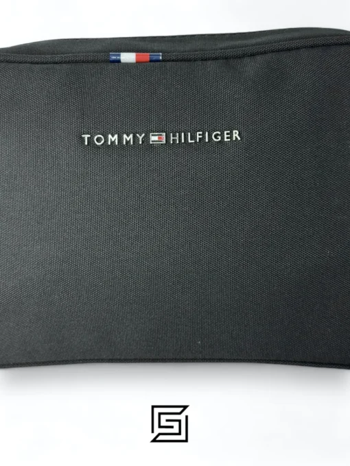 Bags,Leather,Men Tommy Hilfiger leather Tommy Handbag BOX FABRIC Tommy METAL Middle LOGO TM1023-7/BLACK Tommy Hilfiger