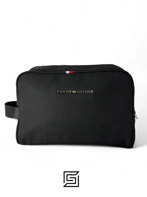 Bags,Leather,Men Tommy Hilfiger leather Tommy Handbag BOX FABRIC Tommy METAL Middle LOGO TM1023-7/BLACK Tommy Hilfiger