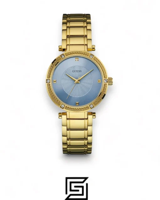 For women,Watches,For women,Original Watches watches GUESS Dressy Gold-tone Blue Dial - W0695L2 Guess