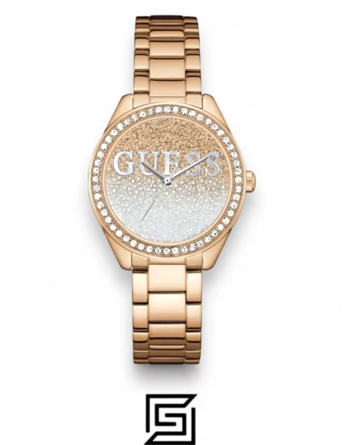 For women,Watches,For women,Original Watches original-watches Guess Women's Rose Gold Dial Stainless Steel Band Watch - W0987L3 Guess