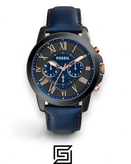 For men,Watches,For men,Original Watches Fossil original-watches Grant Chronograph Navy Leather Watch - FS5061 Fossil