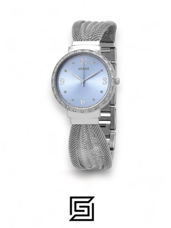 Original Watches,Women Guess watches Quartz Crystal Blue Dial Ladies Watch - U1083l4 Guess