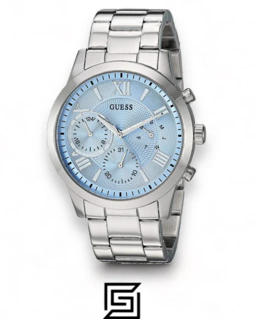 For women,Watches,For women,Original Watches Guess original-watches Women's Silver Stainless Steel Analog Blue Dial Quartz Watch - U1070L4 Guess