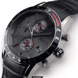 Men,Original Watches Hugo Boss watches Men's Black Dial Leather Band Watch - 1513445 Boss