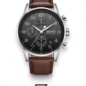 Men,Original Watches original-watches Hugo Boss Men's Black Dial Leather Band Watch - 1513494 Boss