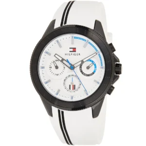 Men,Original Watches Tommy Hilfiger original-watches Men's Analog Quartz Watch with Silicone Strap 1791862, White, strap Tommy Hilfiger