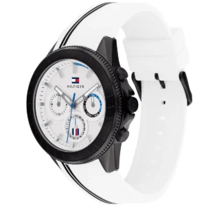 Men,Original Watches Tommy Hilfiger original-watches Men's Analog Quartz Watch with Silicone Strap 1791862, White, strap Tommy Hilfiger