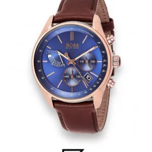 Men,Original Watches Hugo Boss watches Men's Blue Dial Color Leather Strap Watch - 1513604 Boss