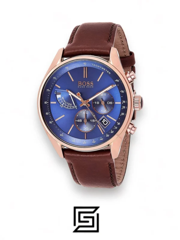 Men,Original Watches Hugo Boss watches Men's Blue Dial Color Leather Strap Watch - 1513604 Boss