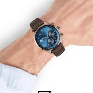 Men,Original Watches Hugo Boss watches Men's Blue Dial Color Leather Strap Watch - 1513604 Boss