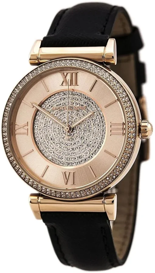 For women,Watches Michael Kors watches Runway Women's Rose Gold and White Dial Leather Band Watch - MK2376 Michael Kors