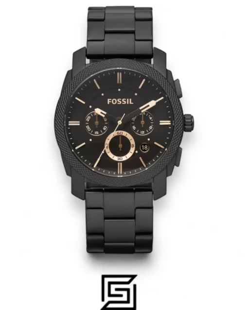 For men,Watches,For men,Original Watches Fossil original-watches Machine Mid-Size Chronograph Black Stainless Steel Watch - FS4682 Fossil