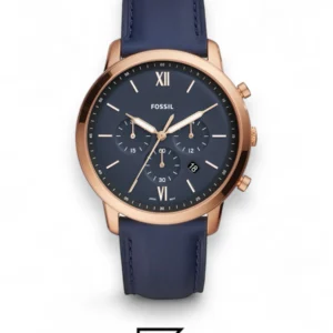 Men,Original Watches Fossil watches Neutra Chronograph Navy Leather Watch - FS5454 Fossil