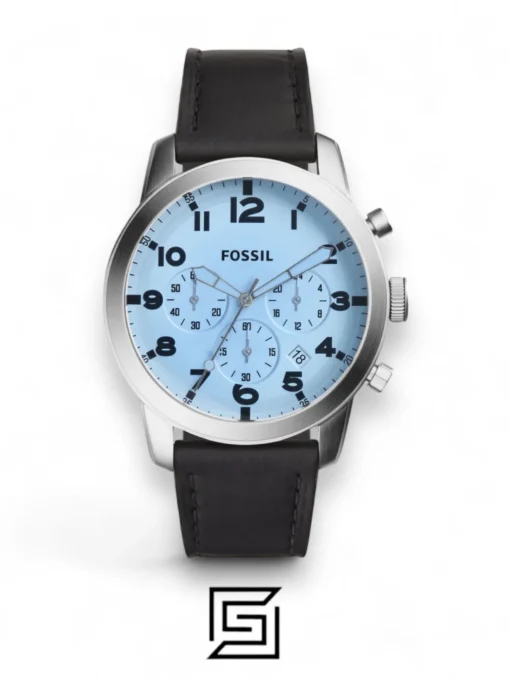 For men,Watches,For men,Original Watches Fossil original-watches Men's Light Blue Dial Leather Band Watch - FS5162 Fossil