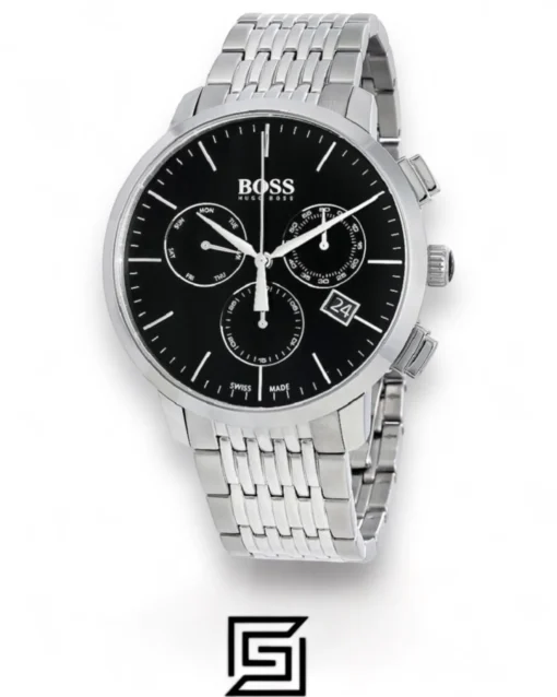 For men,Watches,For men,Original Watches Hugo Boss watches Chronograph Men's Black Dial Stainless Steel Band Watch - 1513267 Hugo Boss