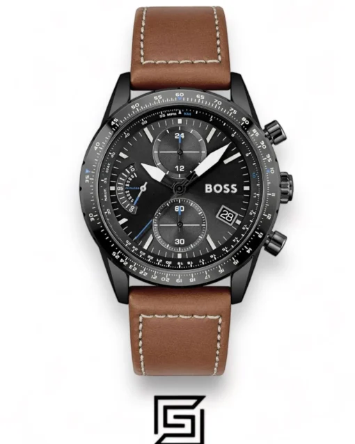 For men,Watches,For men,Original Watches Hugo Boss original-watches Men's Stainless Steel Quartz Watch with Leather Strap - 1513851 Hugo Boss