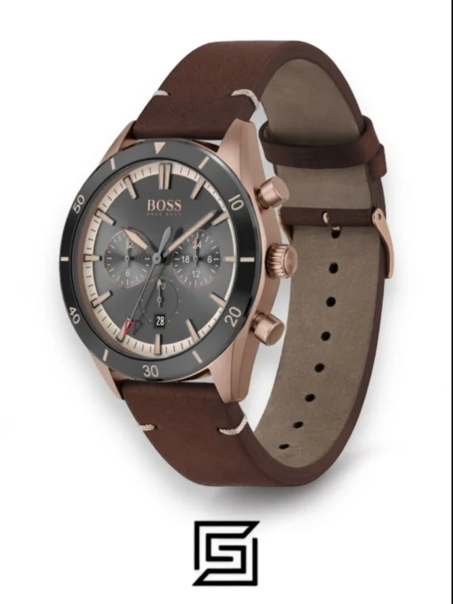 For men,Watches,For men,Original Watches Hugo Boss original-watches Analogue Multifunction Quartz Watch for Men with Brown Leather Strap - 1513861 Hugo Boss