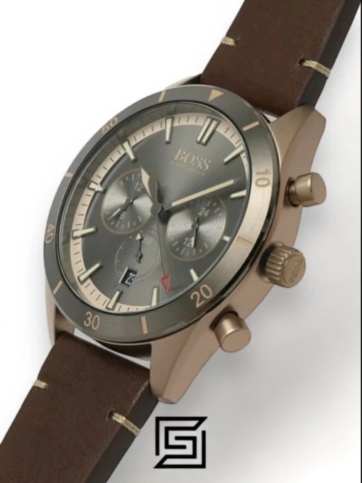 For men,Watches,For men,Original Watches Hugo Boss original-watches Analogue Multifunction Quartz Watch for Men with Brown Leather Strap - 1513861 Hugo Boss