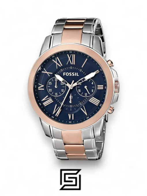 Men,Original Watches Fossil watches Grant For Men Blue Dial Stainless Steel Band Chronograph Watch - FS5024 Fossil