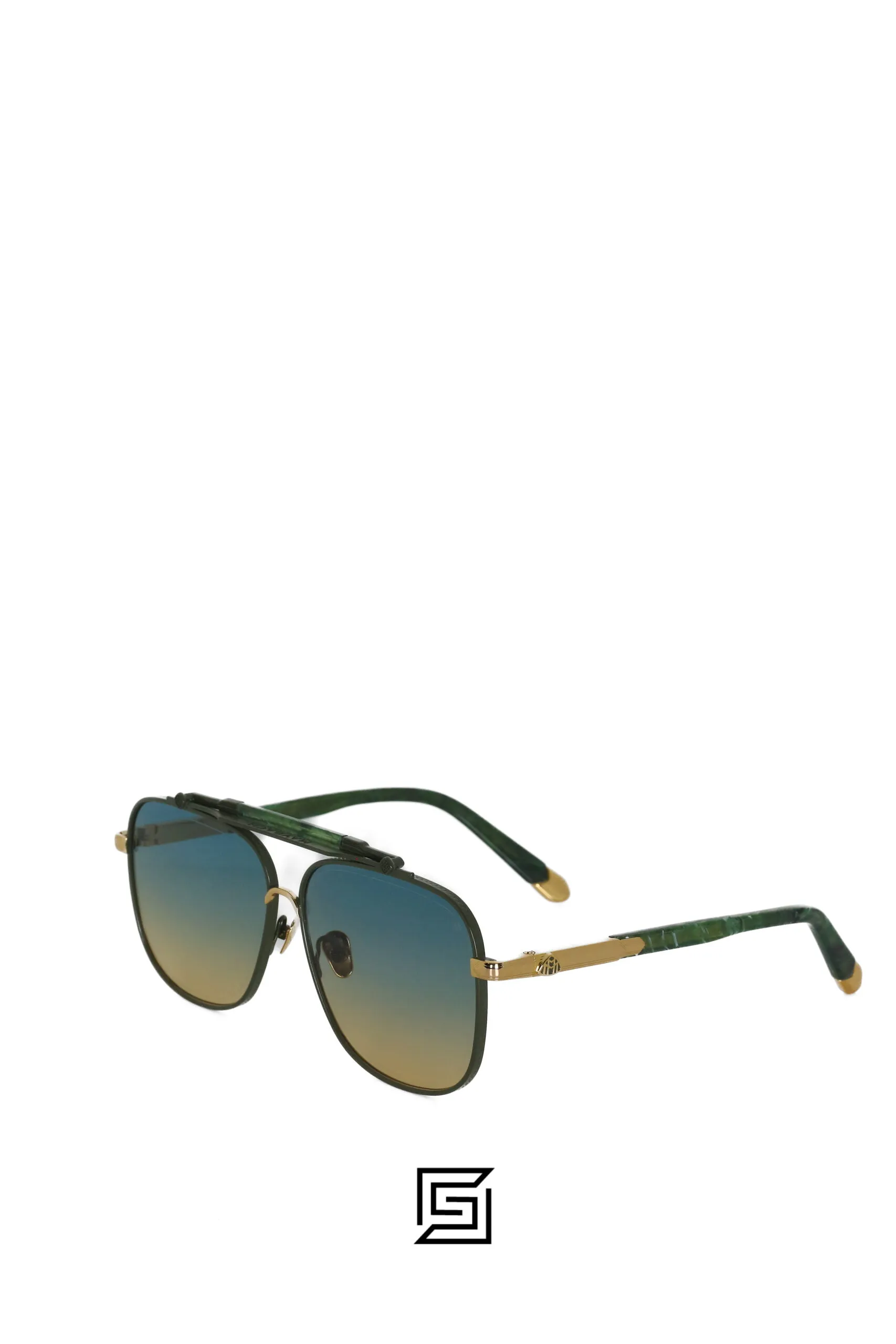 Men,Sunglasses Chrome Heart sunglasses THE HAWK II/GREEN X GREEN Maybach