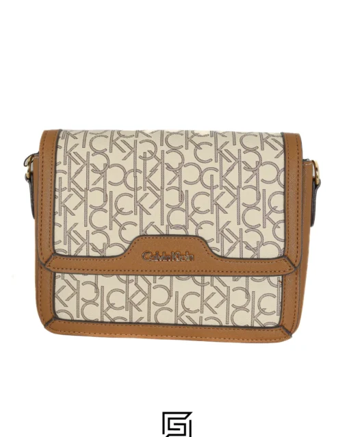 Bags,Leather leather CROSS CK BATTERN SMALL Beige Ck