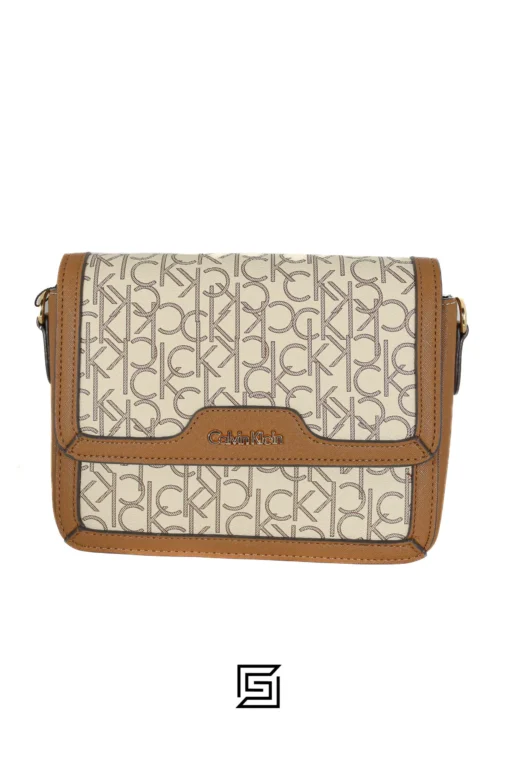 Bags,Leather leather CROSS CK BATTERN SMALL Beige Ck