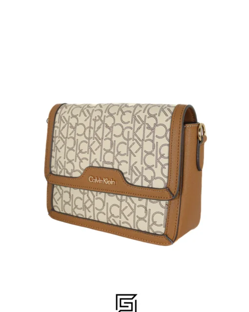 Bags,Leather leather CROSS CK BATTERN SMALL Beige Ck