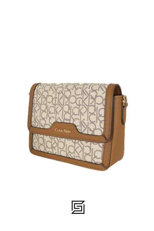 Bags,Leather leather CROSS CK BATTERN SMALL Beige Ck