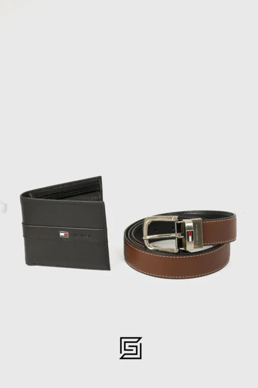 Belts,Leather,Men,Wallets,Men leather TOMMY SET BELTS AND WALLET Tommy Hilfiger