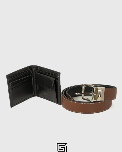 Belts,Leather,Men,Wallets,Men leather TOMMY SET BELTS AND WALLET Tommy Hilfiger