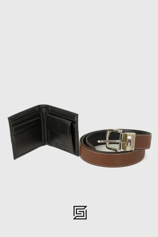 Belts,Leather,Men,Wallets,Men leather TOMMY SET BELTS AND WALLET Tommy Hilfiger