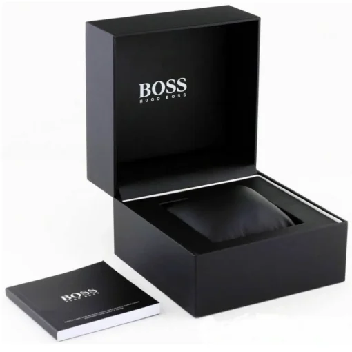 For men,Original Watches Hugo Boss original-watches Mens Quartz Wrist Watch, Chronograph And Stainless Steel- 1513714, Black, Bracelet Hugo Boss