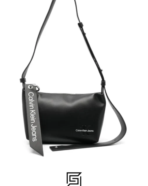 For women,Leather bags Calvin Klein Jeans K60K610552 logo-tag cross body bag black Ck