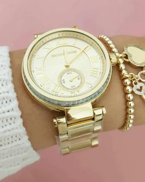 For women,Original Watches Michael Kors original-watches Skylar Champagne Dial Gold-tone Ladies Watch - MK5867 Michael Kors