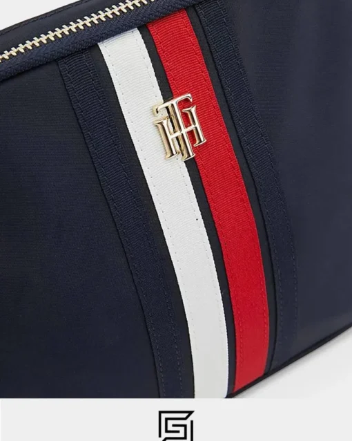 Bags,Leather,Women leather Shoulder bag Tommy Hilfiger Poppy Crossover bag dark blue AW0AW13154 Tommy Hilfiger