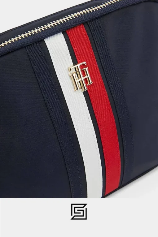 Bags,Leather,Women leather Shoulder bag Tommy Hilfiger Poppy Crossover bag dark blue AW0AW13154 Tommy Hilfiger