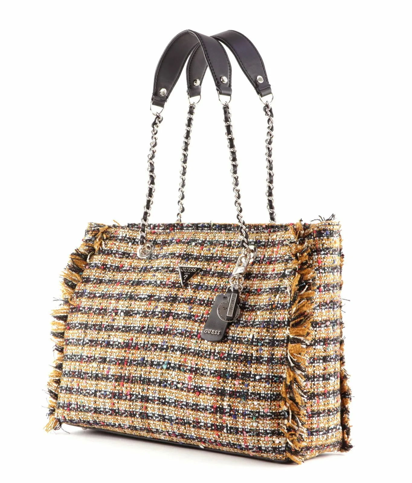 Bags,Leather,Women bags GUESS Cessily Tote Nutmeg Multi Guess