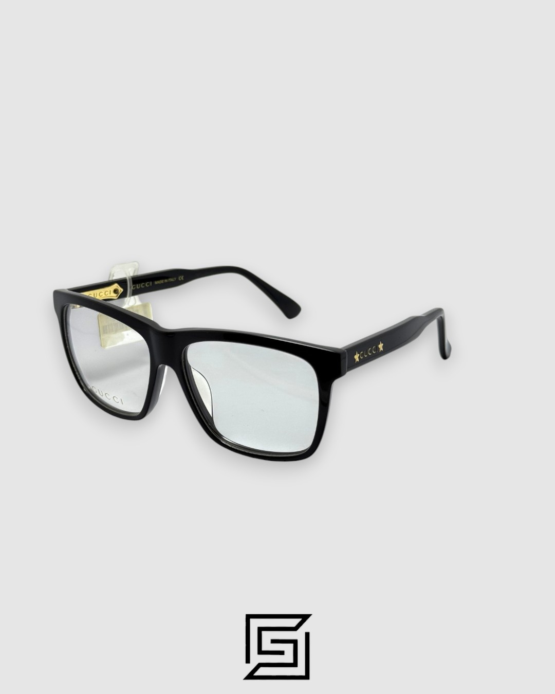 ⁦Gucci GG0268 Optical Glasses -  Black Frame with Gold Logo⁩ - الصورة ⁦1⁩