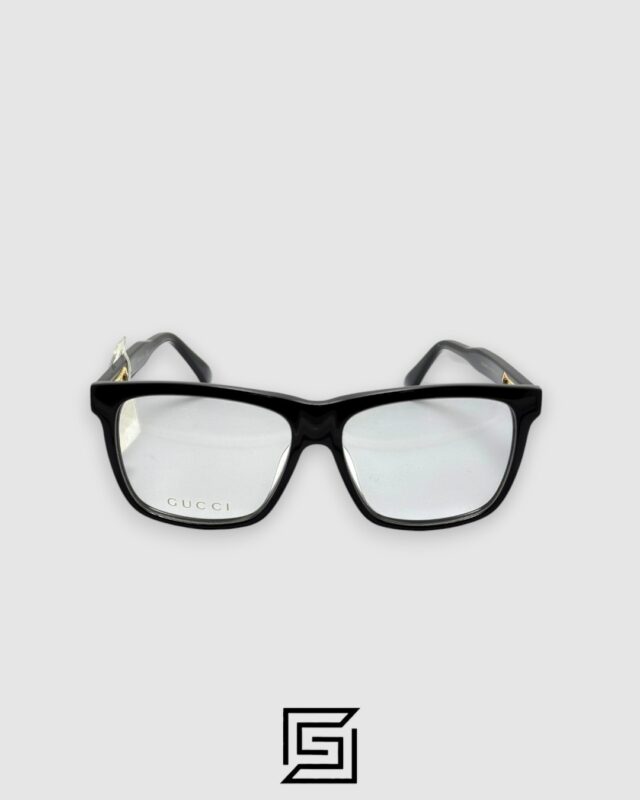 Gucci GG0268 Optical Glasses - Black Frame with Gold Logo