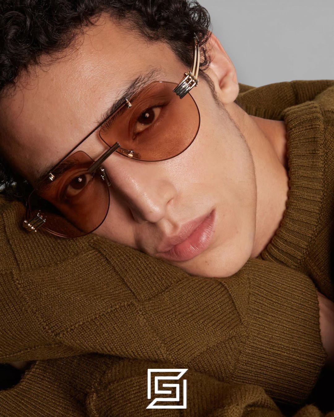 Bottega Veneta BV1342 002 Light Honey Lenses and Silver x Gold Frame Luxury Aviator Sunglasses