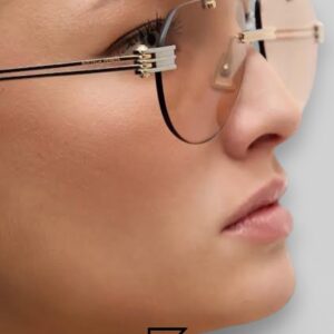 ⁦Bottega Veneta BV1342 002 Light Honey Lenses and Silver x Gold Frame Luxury Aviator Sunglasses⁩ - الصورة ⁦17⁩