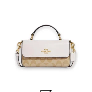 Bags,Leather,Women Mini Josie Top Handle Crossbody In Blocked Signature Canvas Style No. CC340 Coach