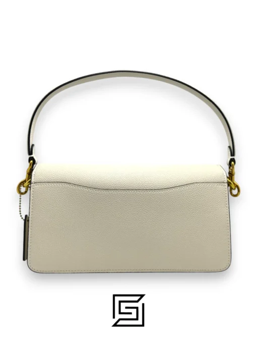 COACH Tabby Shoulder Bag 26 white and Caramel CH857 - Image 2