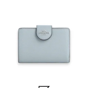 Leather,Wallets,Women Medium Corner Zip Wallet Style Number 6390 Blue Coach