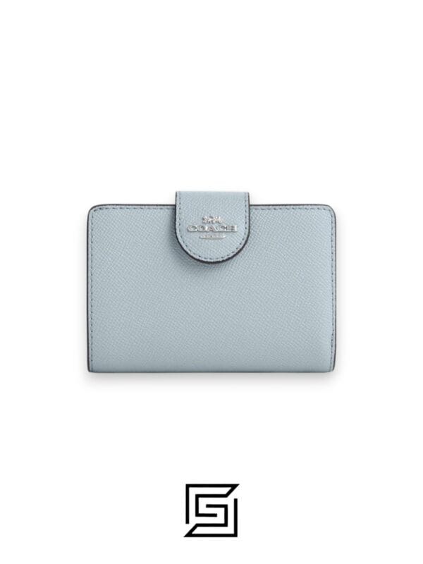 Leather,Wallets,Women Medium Corner Zip Wallet Style Number 6390 Blue Coach